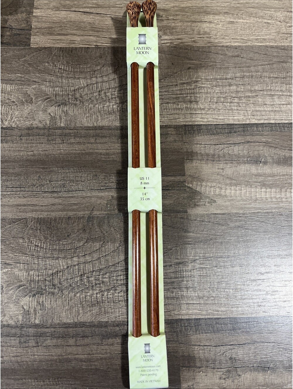 Lantern Moon 14" 35cm Rosewood Single Point Knitting Needles US 11 (8mm)